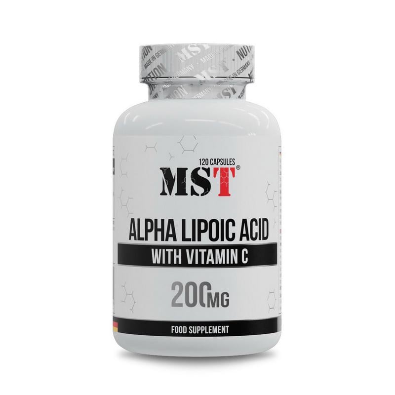 Альфа-липоевая кислота с витамином C MST Alpha Lipoic Acid with Vitamin C 200 mg 120 капс.