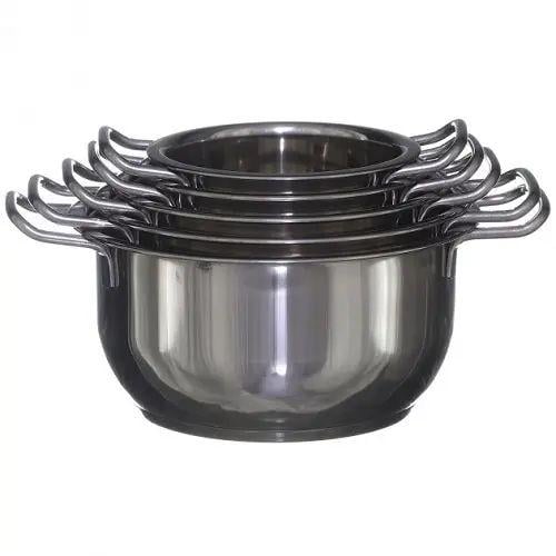 Набор кастрюль с крышками A-PLUS с капсюльным дном из нержавеющей стали 10 предметов 1-3,4 л 14-22 см Серебристый