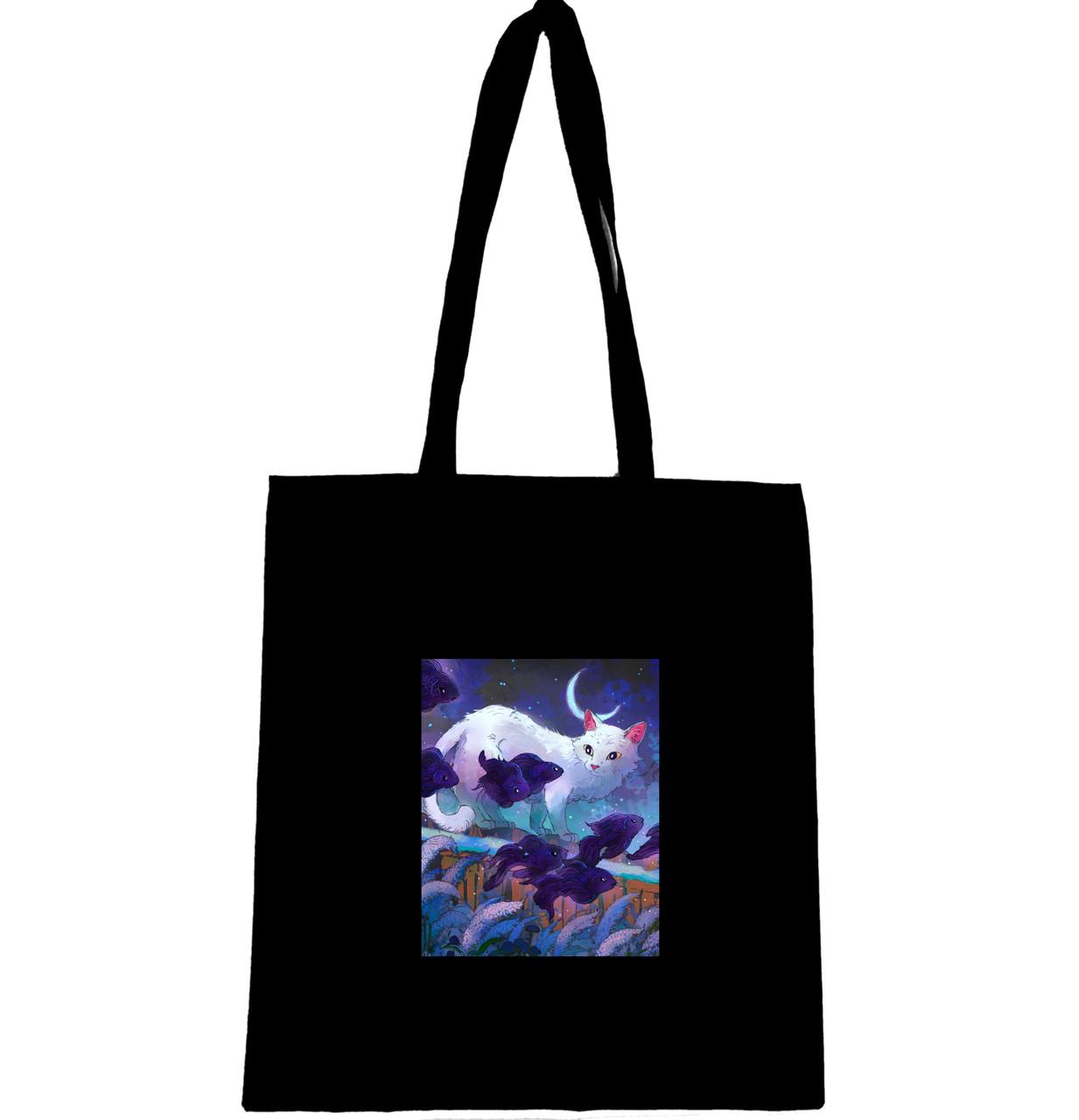 Эко-сумка с рисунком Кот с рыбками (796) Эко-сумка с рисунком Кот с рыбками (796)