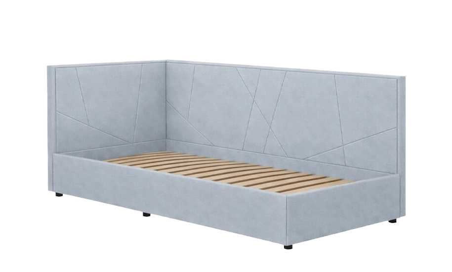 Кровать подростковая Нео 90×200 см левосторонняя с подъемным механизмом Серый (2147506578)