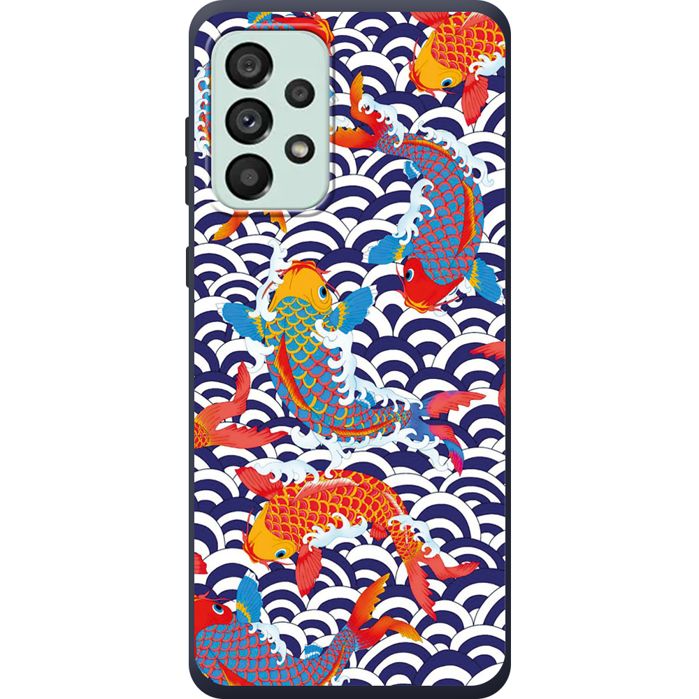 Чехол BoxFace Samsung Galaxy A33 5G (A336) Koi Fish Синий силикон (44140-up2477-44169)