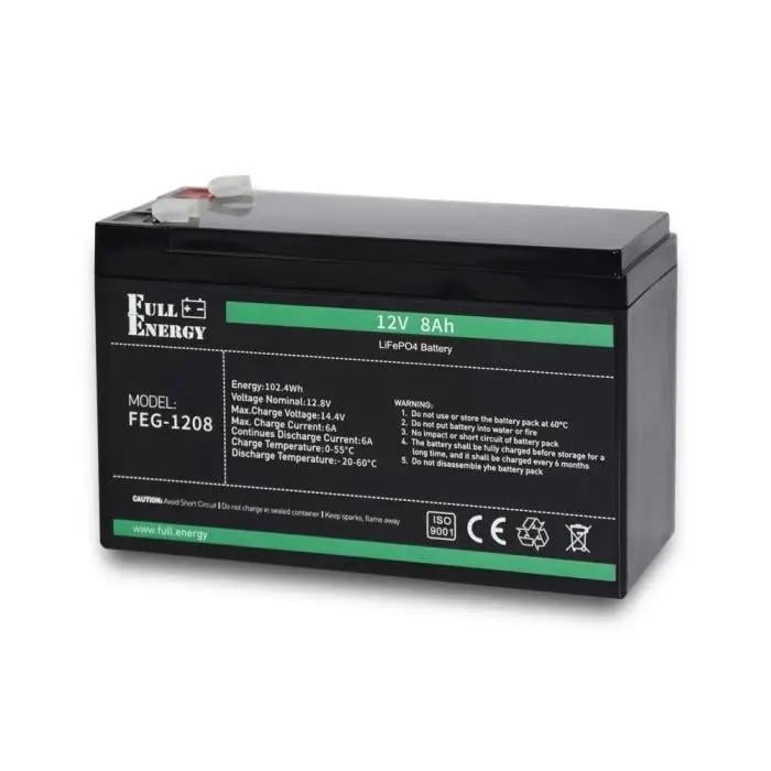 Аккумулятор Full Energy LiFePO4 FEG-128 12V 8Аh
