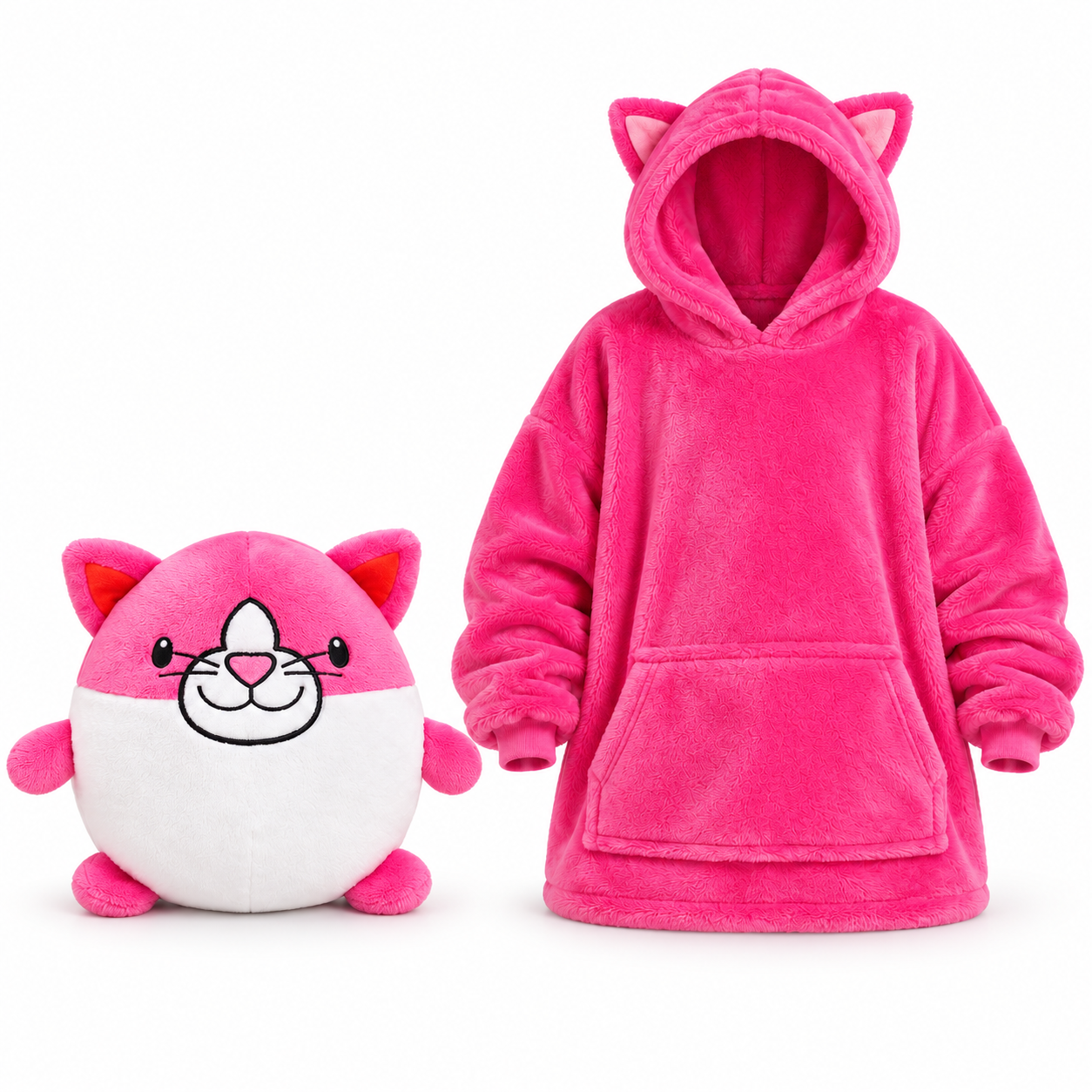 Детская игрушка-плед Huggle Pets Hoodie Единорог 90 см Розовый (63516)