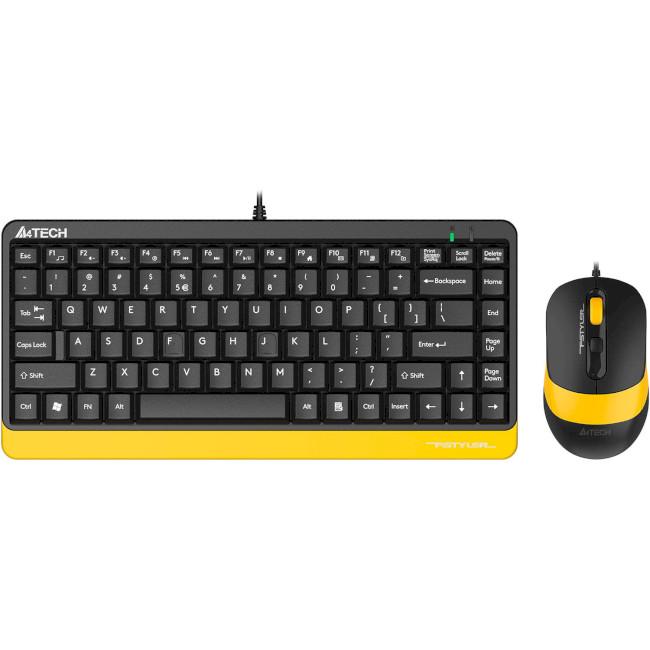 Комплект клавіатура з мишкою A4-Tech F1110 USB Bumblebee (139285) - фото 3