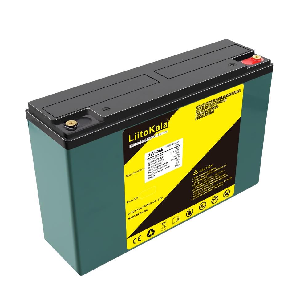 Аккумулятор LiitoKala LiFePO4 12V 40 Ah 512Wh со встроенным BMS (001094)