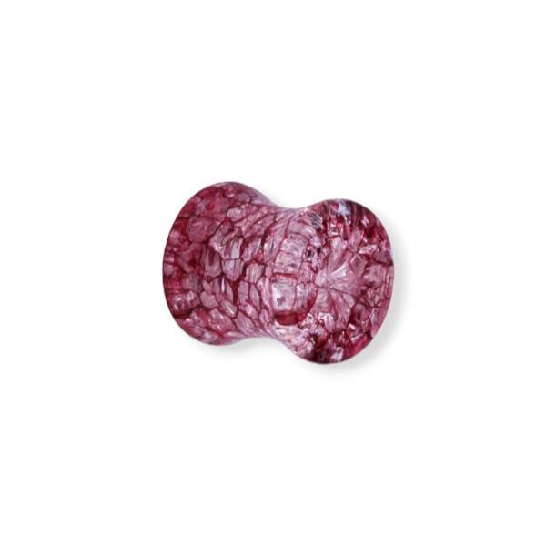 Тоннель-плаг-пробка с трещинами и блестками VP17 16 мм Розовый