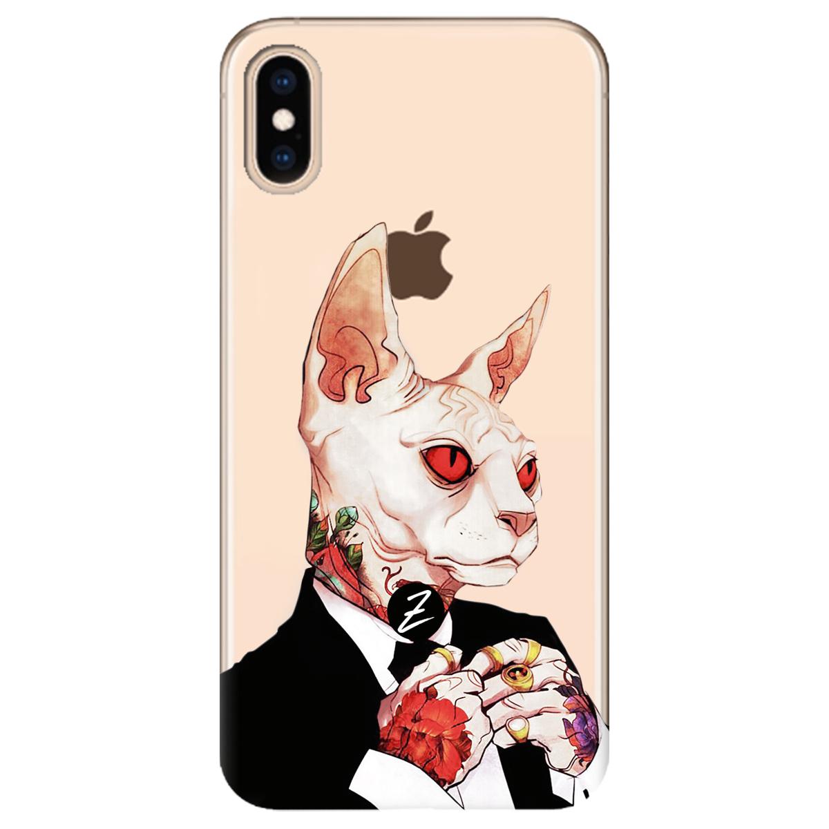 Силиконовый чехол Zorrov для Apple iPhone XS - Mister cat (11170040086051989) - фото 1