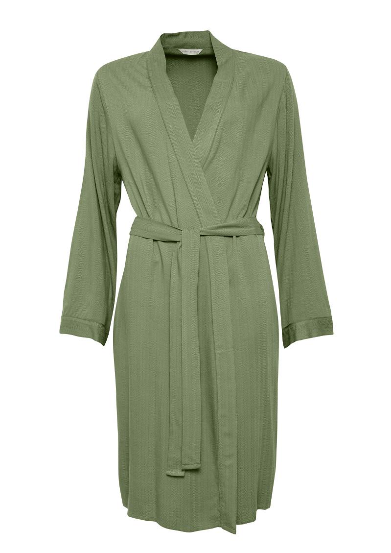 Халат женский CYBERJAMMIES Natalie 4808 с рисунком в елочку р. 18 2XL Зеленый (5051877340244)