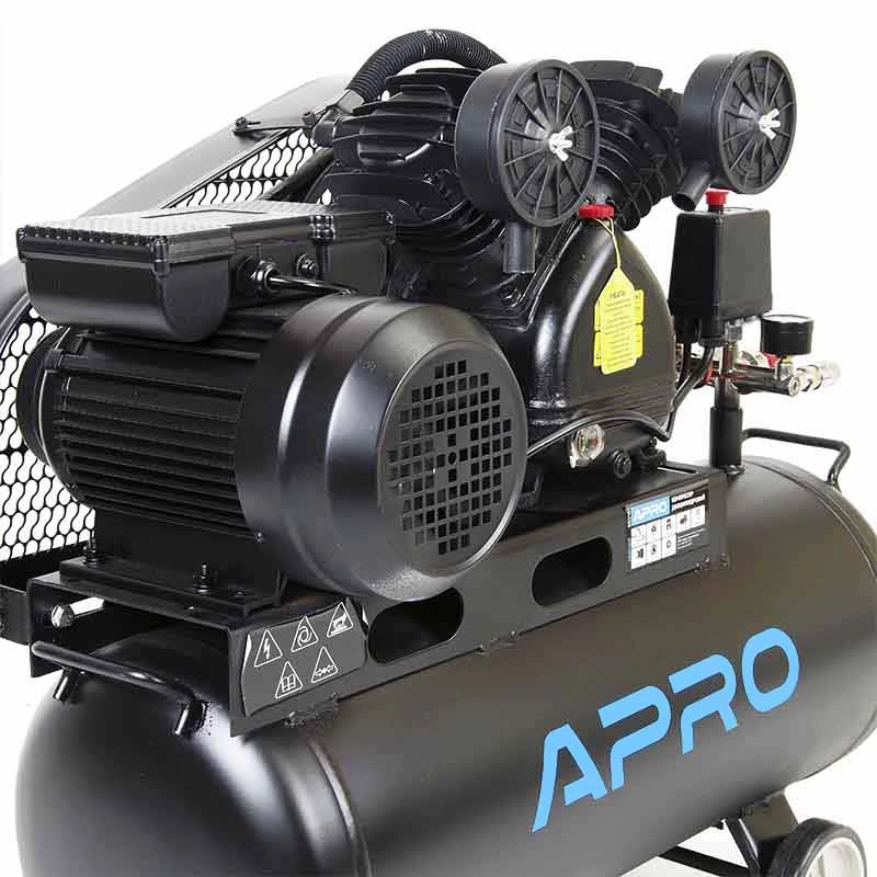 Компрессор двухцилиндровый Apro ременной OFBD-50 2,2 кВт 402 л/мин 8 бар 50 л 2 крана/масло 0,5 л (850181) - фото 9 Компрессор двухцилиндровый Apro ременной OFBD-50 2,2 кВт 402 л/мин 8 бар 50 л 2 крана/масло 0,5 л (850181) - фото 9