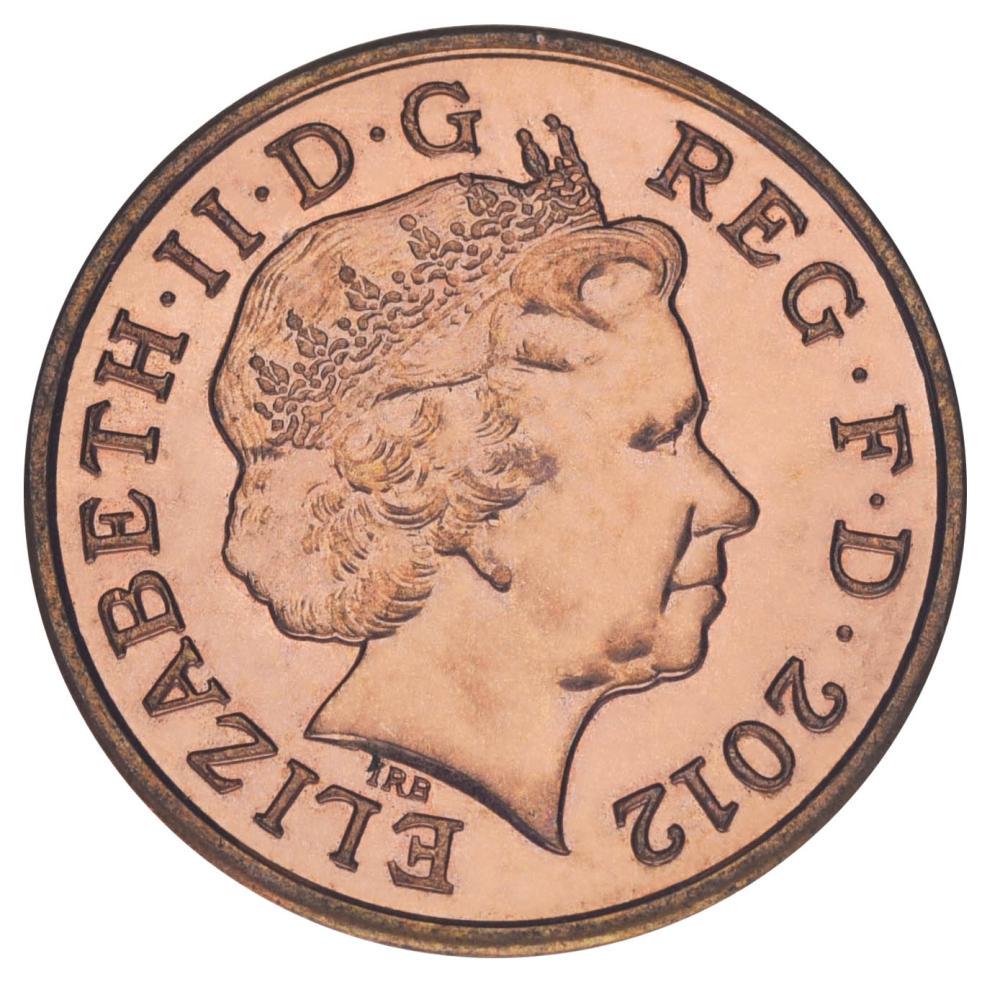 Коллекционная монета Великобритания 1 пенни 2012 F-VF (М19424)