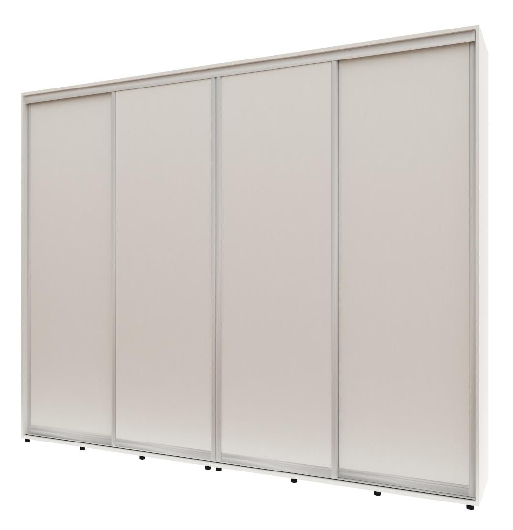Шафа-купе чотиридверна Комфорт Меблі ДСП Стандарт 300х45х210 см Білий