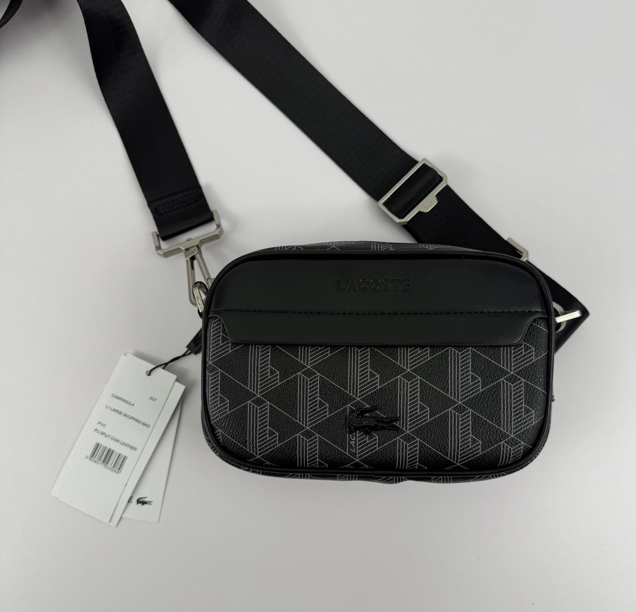 Сумка через плечо Lacoste crossbody monogram Черный