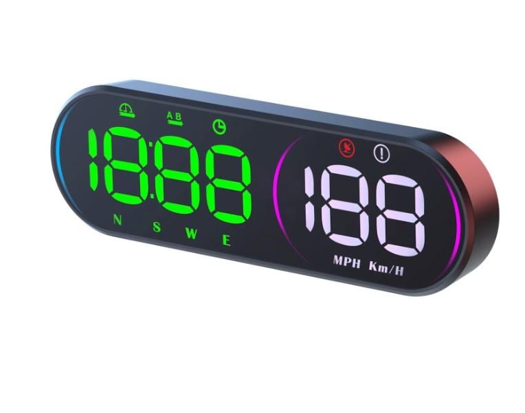 Бортовий комп'ютер GPS HUD G26 USB овальний/універсальний/цифровий