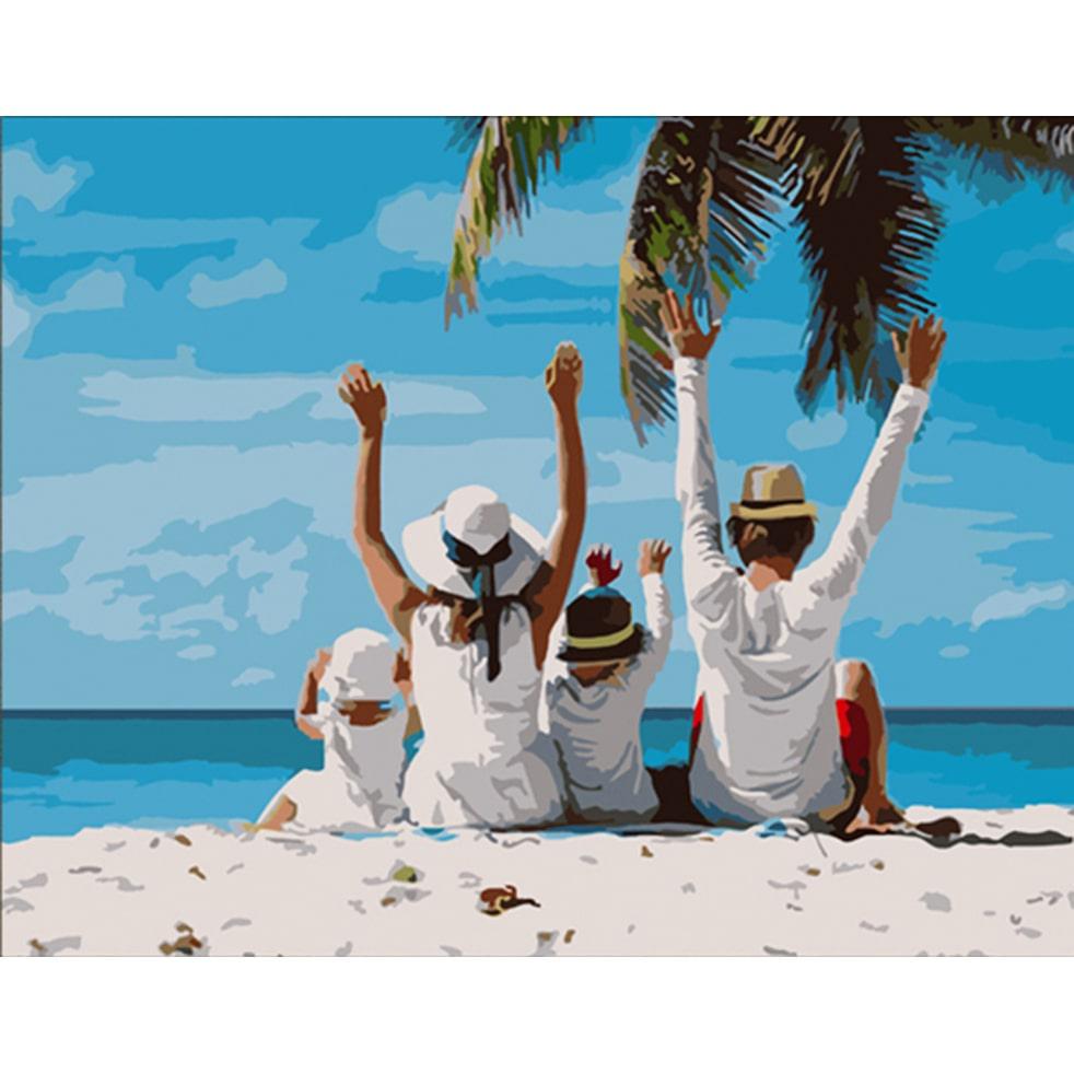 Картина по номерам Strateg Премиум Семейный отдых 40x50 см (HH003)