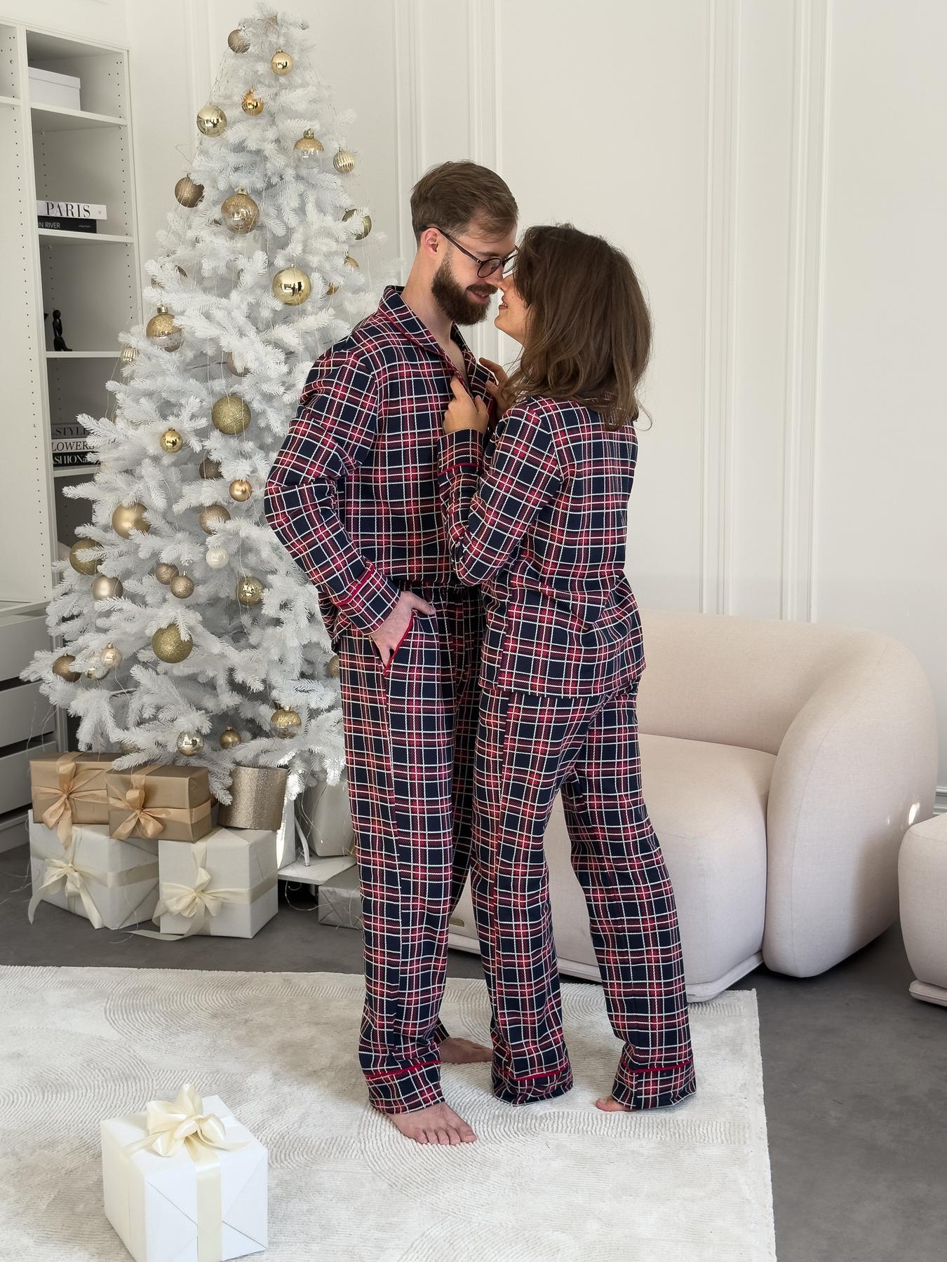 Мужская теплая пижама COSY с начесом Oxford L Красный (KMW40) - фото 7 Мужская теплая пижама COSY с начесом Oxford L Красный (KMW40) - фото 7