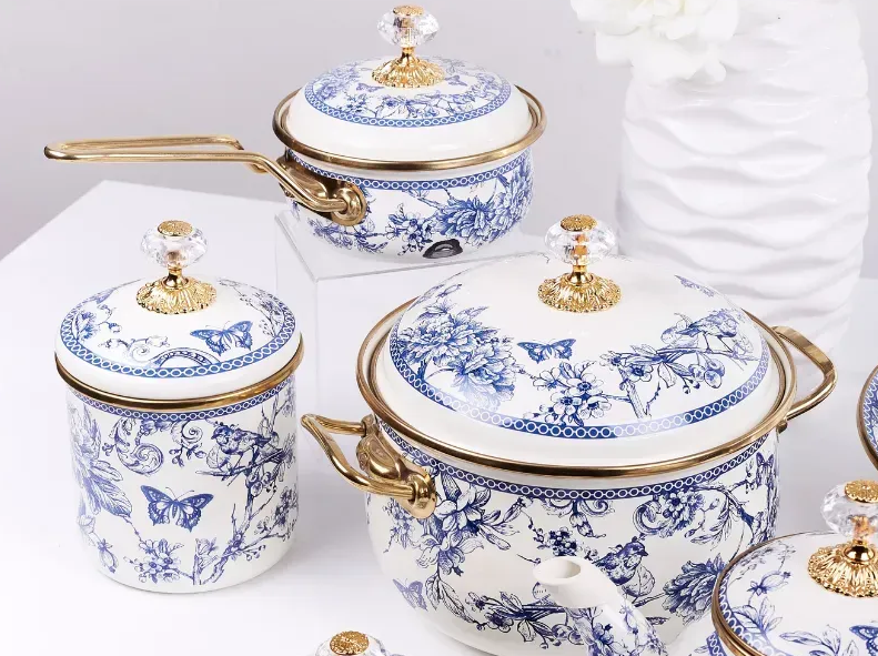 Каструля емальована BUTTERFLY Elmani з кришкою 3,8 л 20 см (763-028) - фото 8