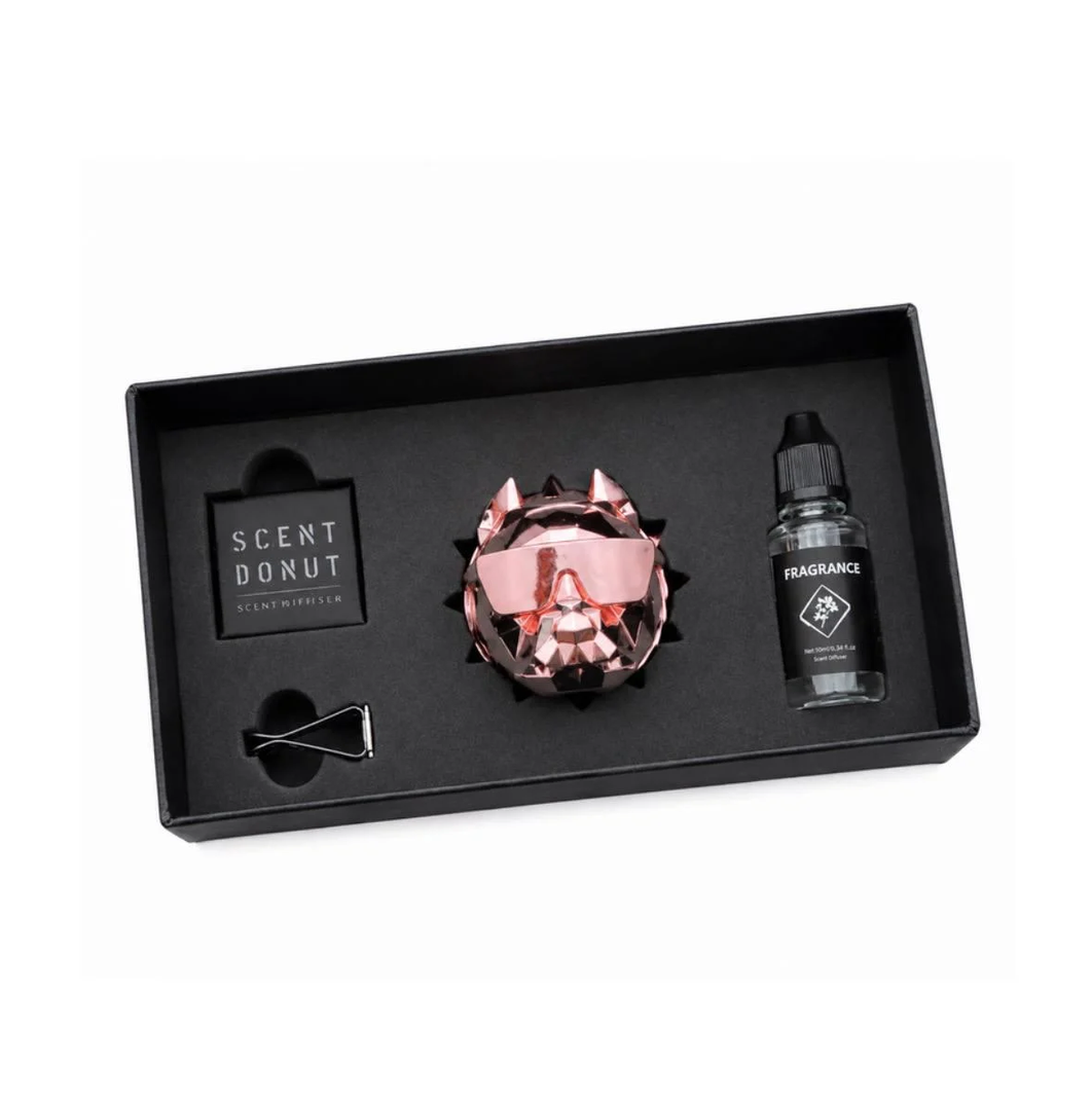 Ароматизатор для авто Pitbull Scent Donut с парфюмерной жидкостью и креплением Розовый