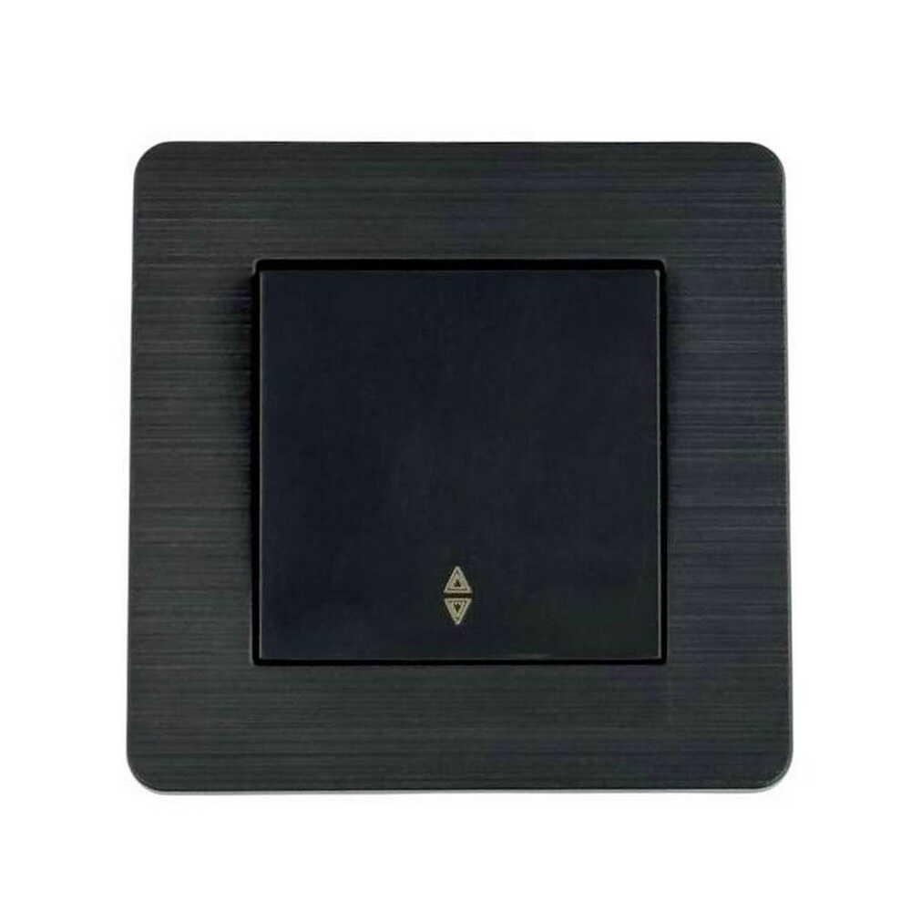 Вимикач одноклавішний Nilson Selene прохідний Антрацит (23362507)