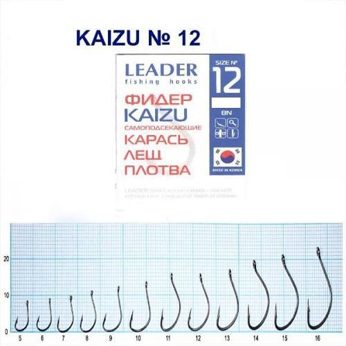 Крючок Leader Kaizu №12 8 шт. (300) - фото 2