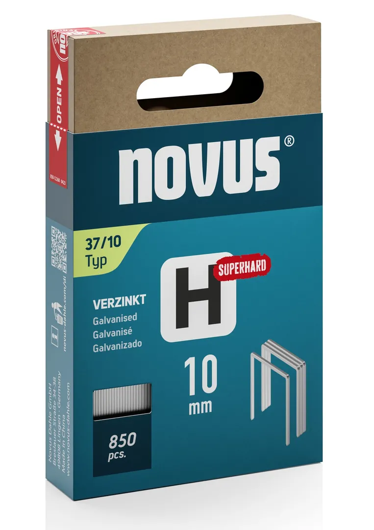 Скобы строительные NOVUS H тип 37 10 мм 850 шт. (37515913)