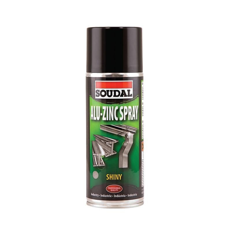 Аэрозоль антикоррозионный алюминиево-цинковый SOUDAL Alu-Zinc Spray глянцевый 400 мл 3 шт. Серебристый металлик (000090000000100AZS)