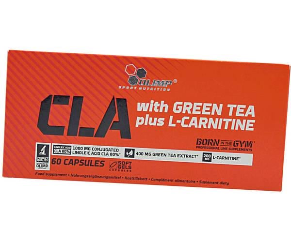 Жирозпалюючий комплекс Olimp Nutrition CLA with Green Tea plus L-Carnitine Sport Edition 60 гел капс. (02283023)