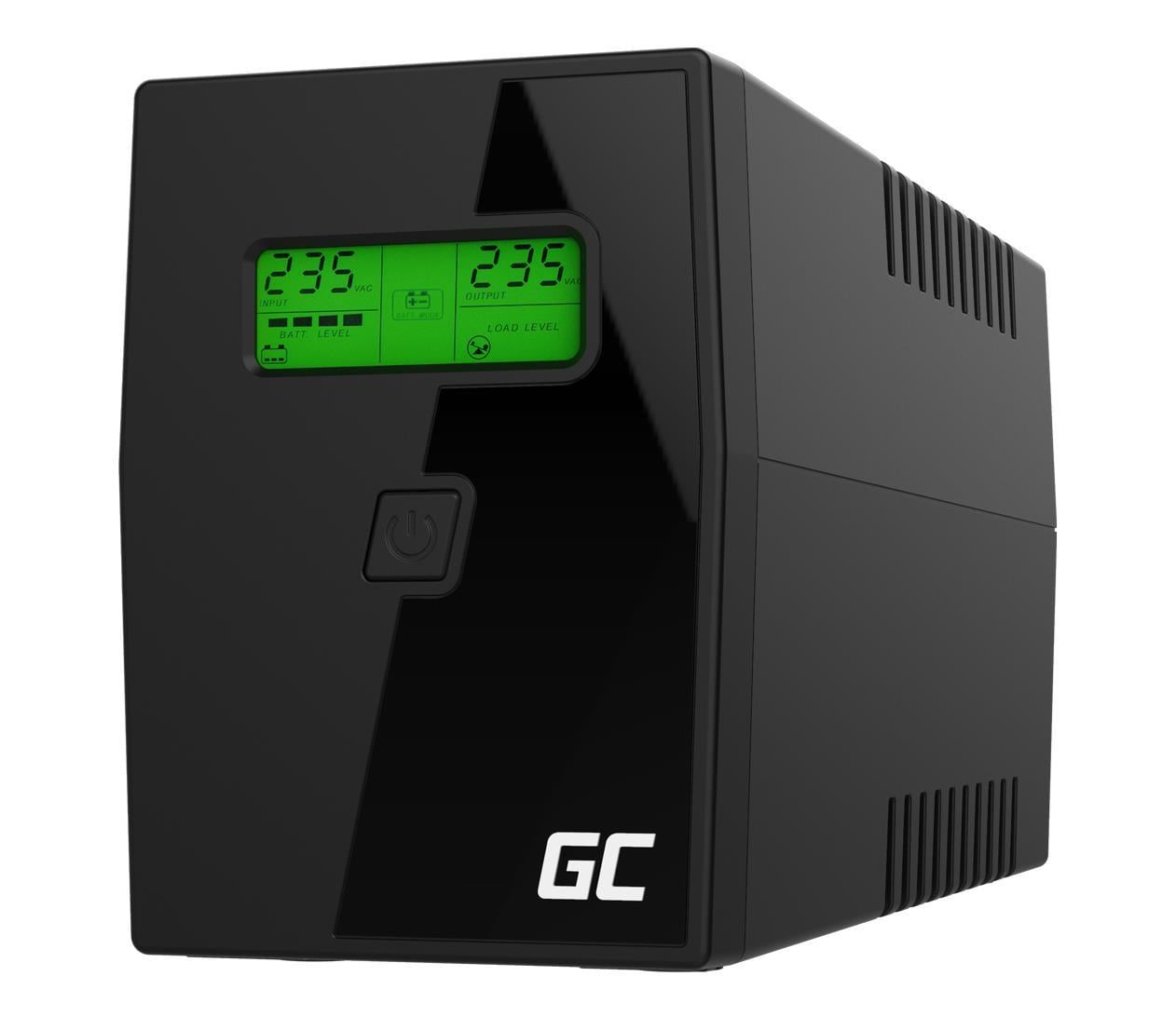 Джерело безперебійного живлення лінійно-інтерактивне Green Cell UPS02 800VA/480W (316202)