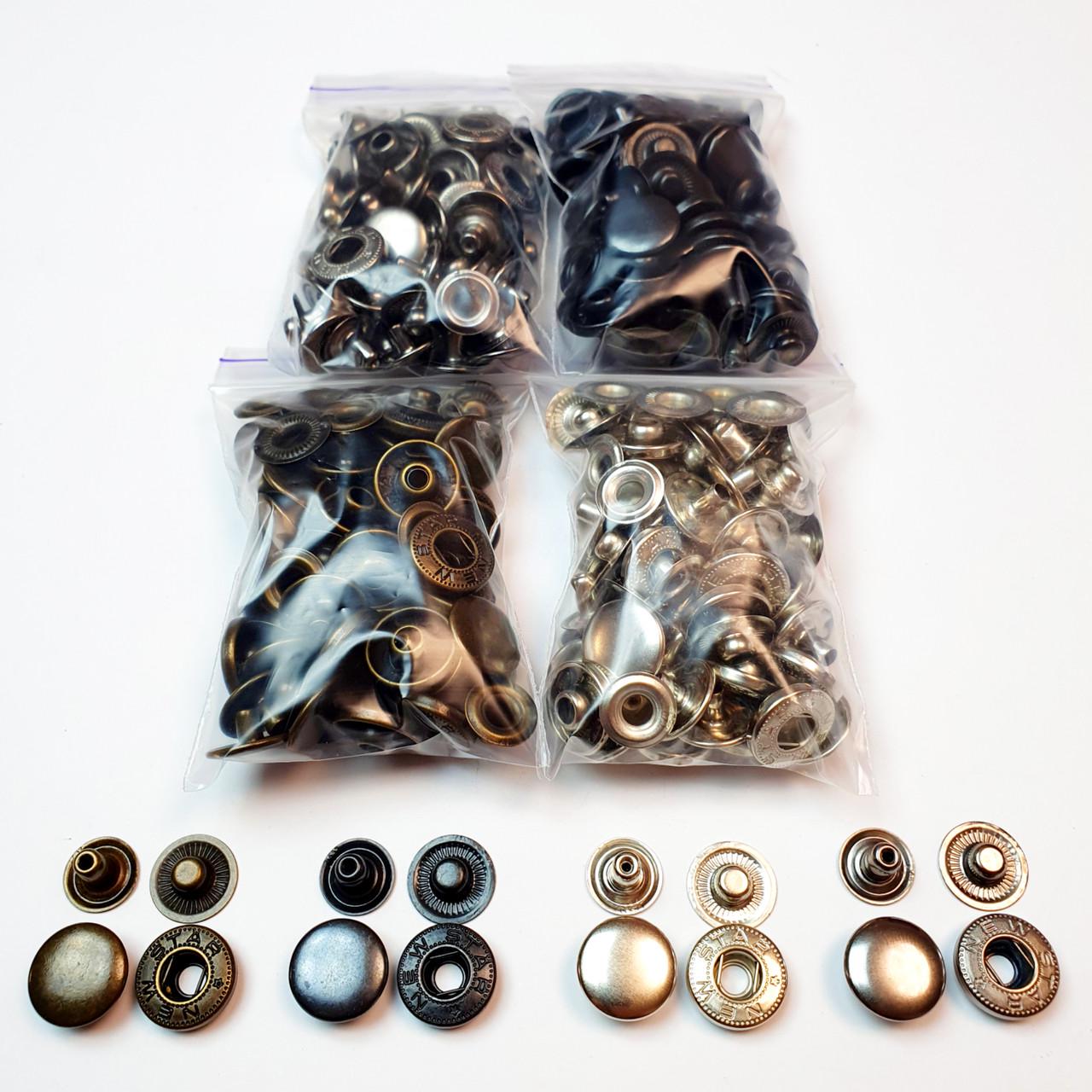 Кнопка металева Strong Alfa 15 мм 4х25 шт.