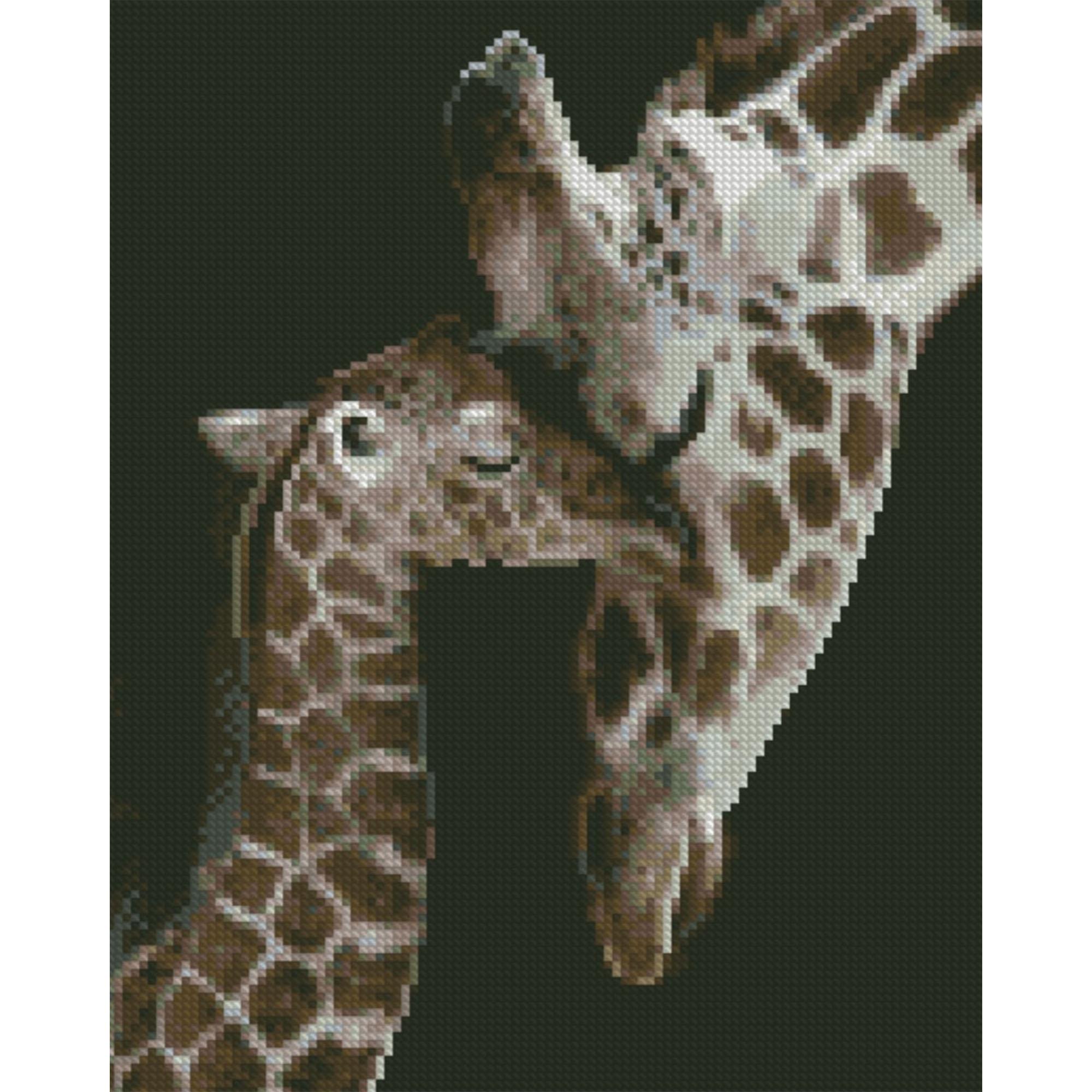 Алмазная мозаика Strateg Животные Жирафа с детенышем 30х40 см на подрамнике (HX204-mt)