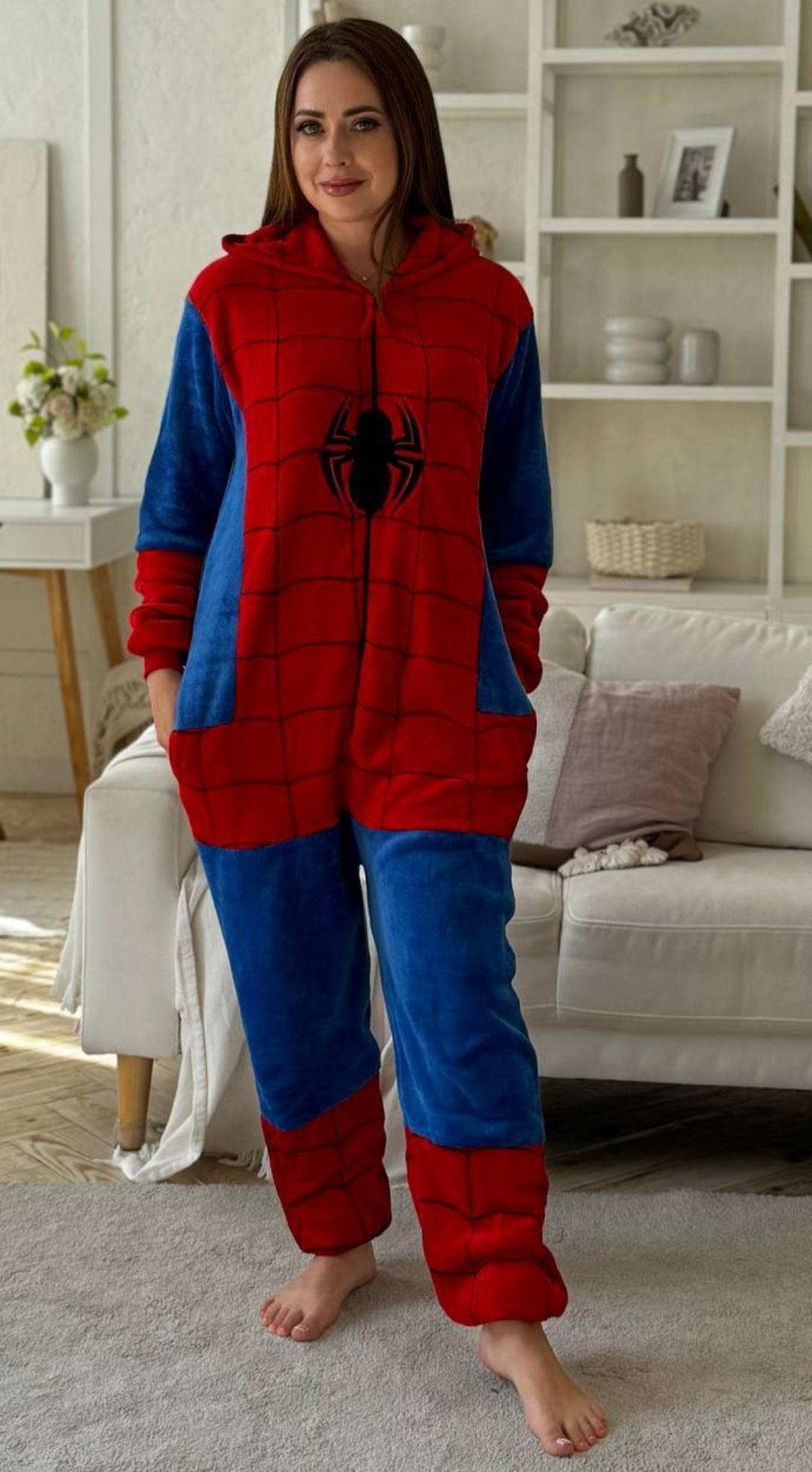 Кигуруми взрослый Человек-Паук М Красно-синий