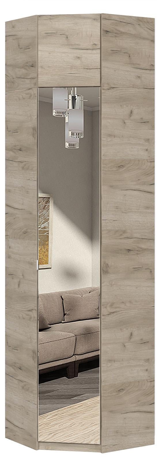 Шкаф угловой с зеркалом Мастер Форм Тетрис 620х376х2400 мм Дуб крафт серый (31921) Шкаф угловой с зеркалом Мастер Форм Тетрис 620х376х2400 мм Дуб крафт серый (31921)