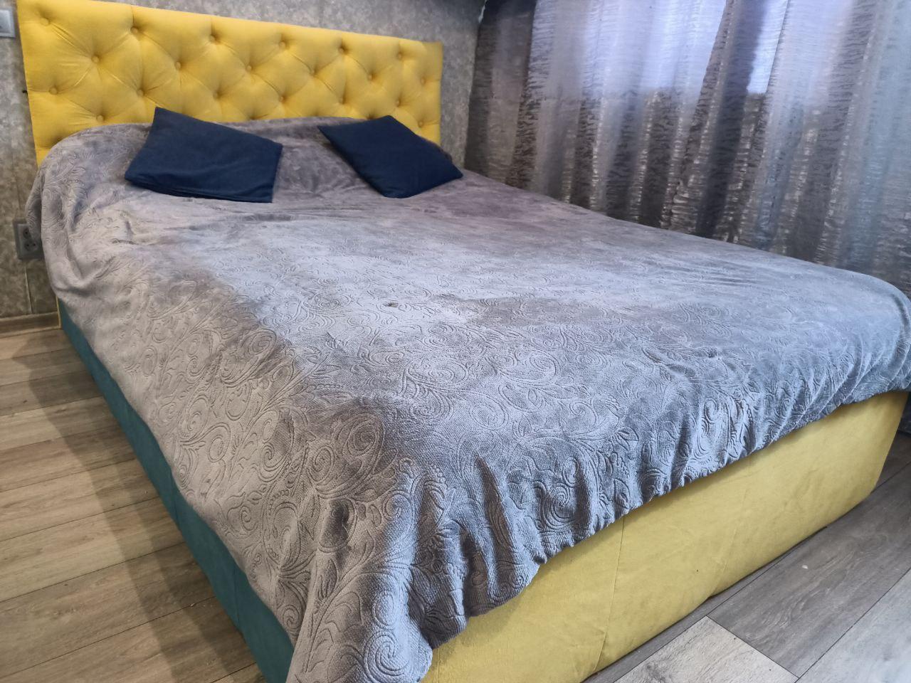 Плед из велсофта с рисунком 200х220 см Серый (23778013) - фото 2