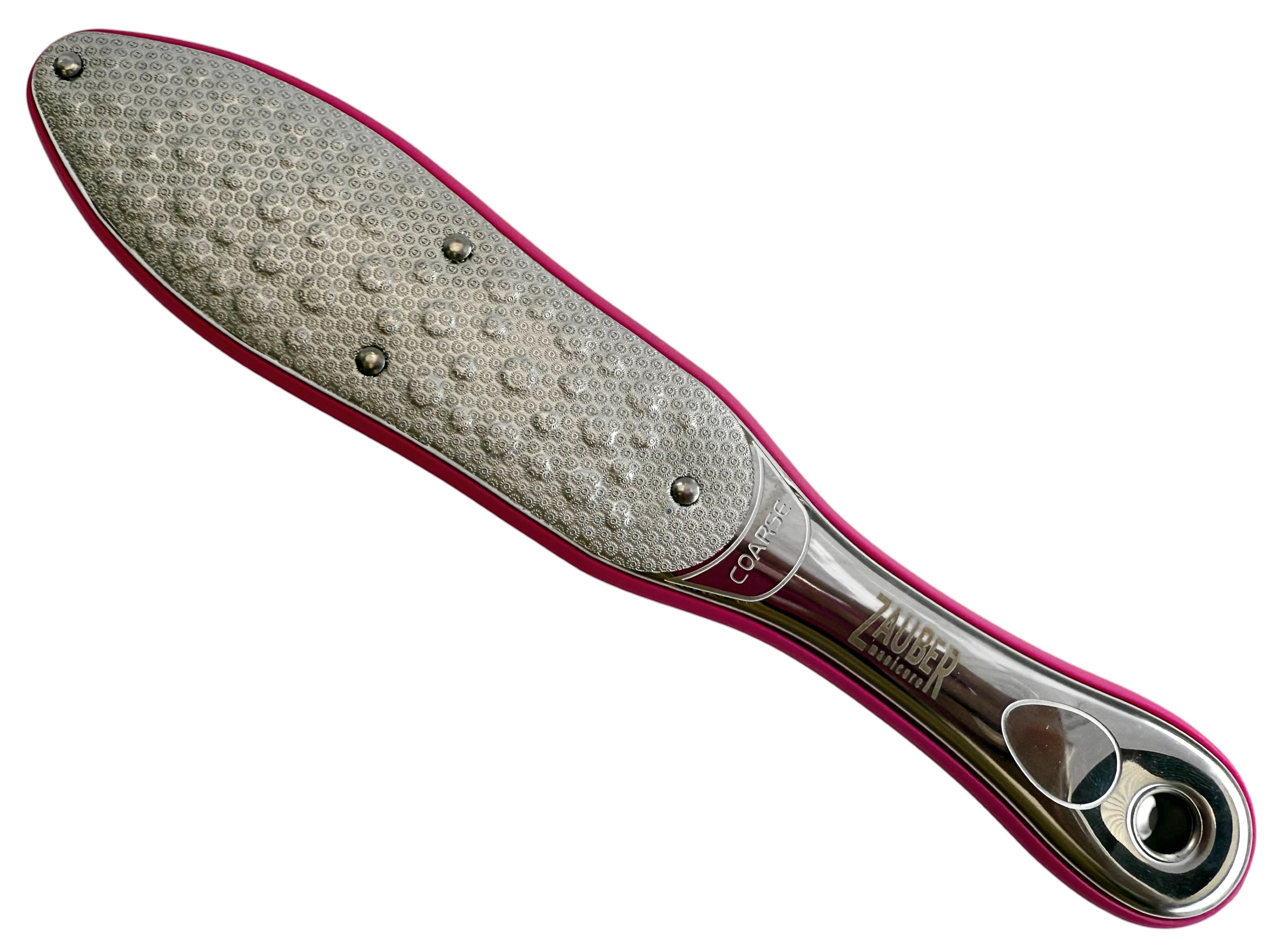Терка для п'ят лазерна двостороння Zauber-manicure 04-043С металева Малиновий (27689697)
