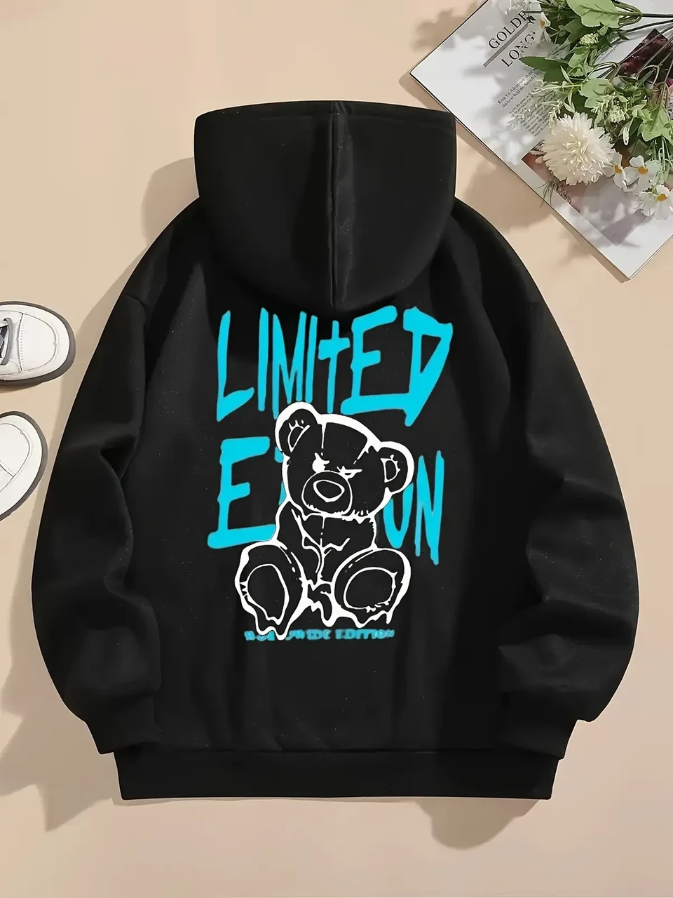 Худі жіноче з принтом Pin-000-2755 M Чорний (2700321971)