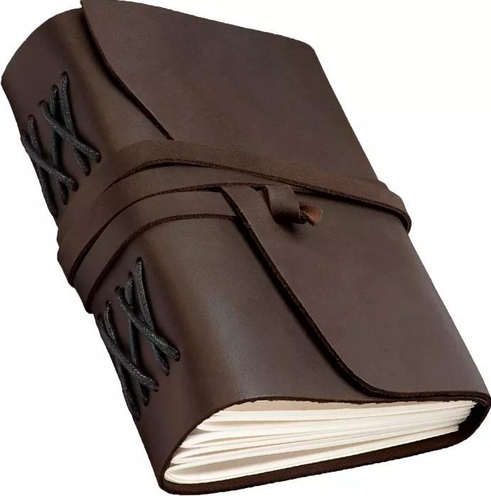 Блокнот мужской ручной работы из плотной кожи Crazy Horse Коричневый