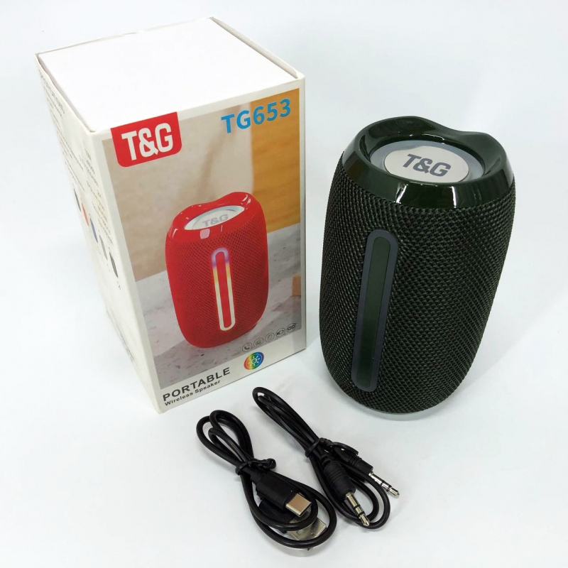 Портативная колонка TG 653 с USB Green (tf4881) - фото 2