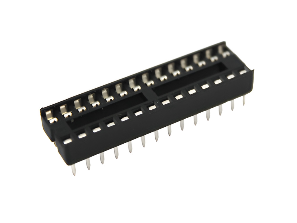 Панель для микросхем SCS-28 DIP 28 контактов узкая THT Черный (26938510) - фото 2