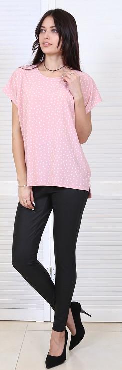 Блузка женская Актуаль горох мелкий белый софт р. 54 Пудра (0071) - фото 2 Блузка женская Актуаль горох мелкий белый софт р. 54 Пудра (0071) - фото 2