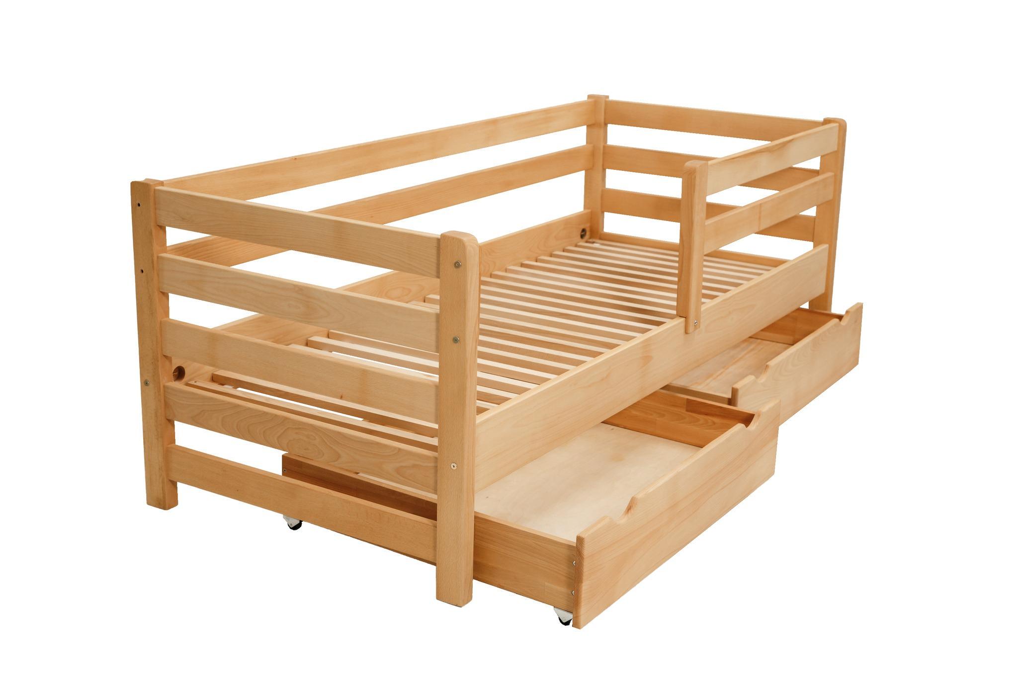 Ліжко підліткове Goydalka Aurora з шухлядою 190x80 см Натуральний - фото 2 Ліжко підліткове Goydalka Aurora з шухлядою 190x80 см Натуральний - фото 2