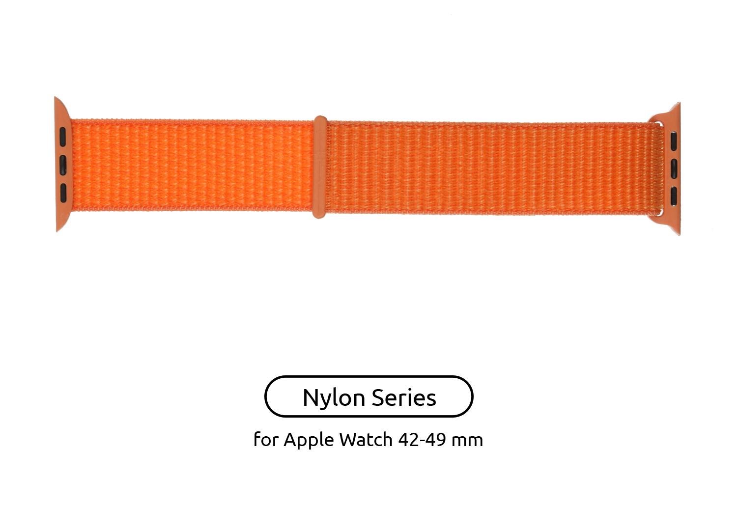 Ремешок для спортивных часов Armorstandart Nylon Band для Apple Watch All Series 42/44 мм Orange (ARM57857) - фото 4