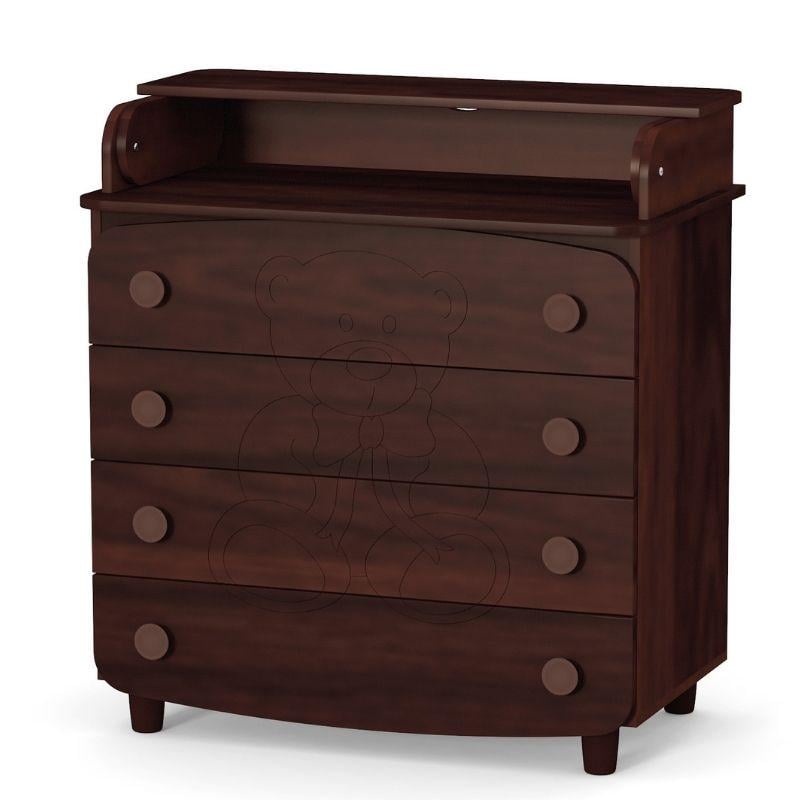 Комод пеленальный Верес резьба Мишка из ДСП и МДФ Орех (33.4.4.2.03) Комод пеленальный Верес резьба Мишка из ДСП и МДФ Орех (33.4.4.2.03)