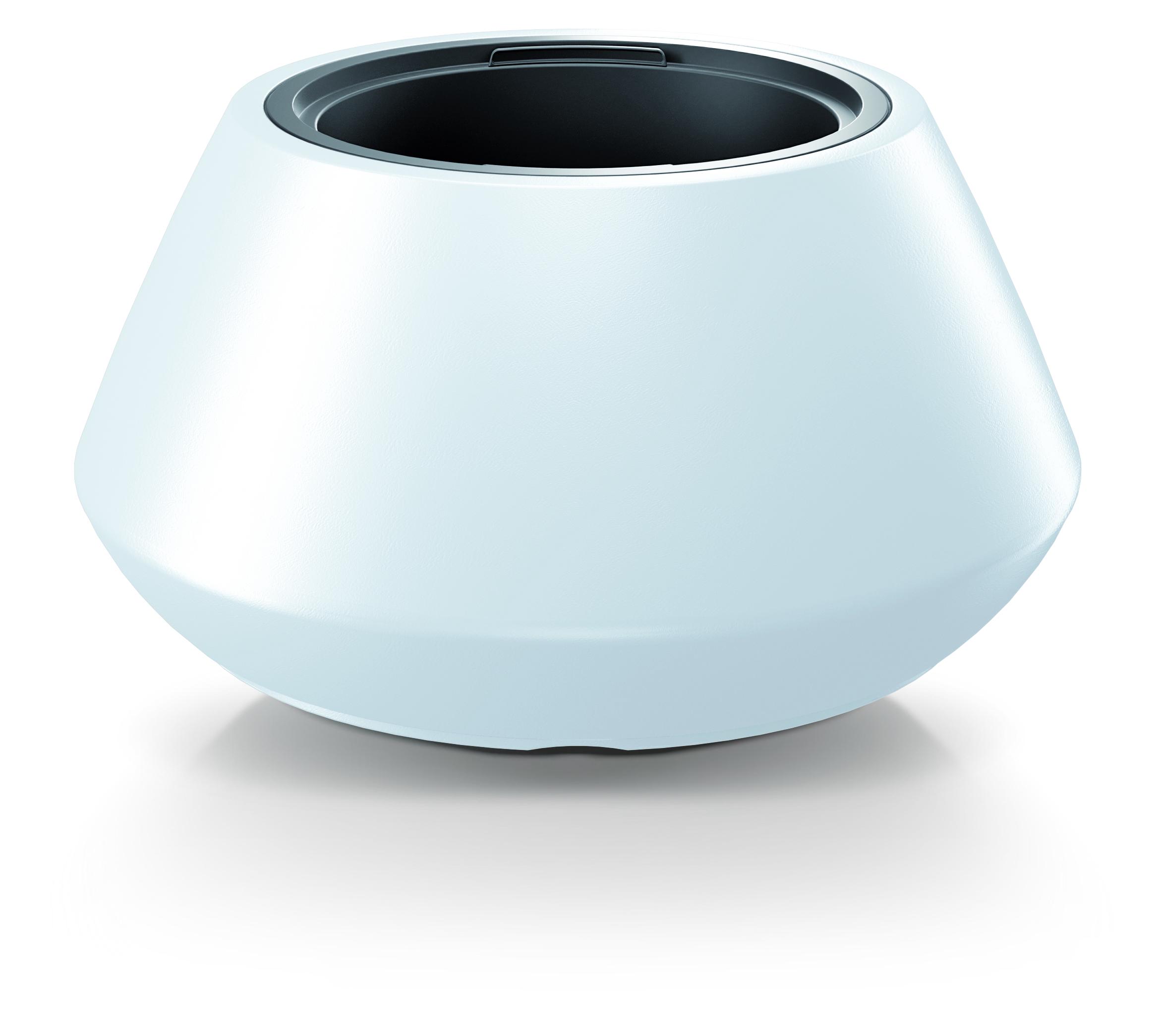 Горщик для квітів Prosperplast HEOS 58х30 см круглий із вкладишем Білий (89434-449)