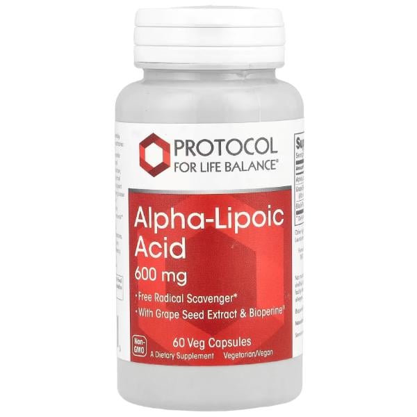 Натуральная добавка Protocol for Life Balance Alpha-Lipoic Acid 600 мг 60 вег. капс. (23713027)