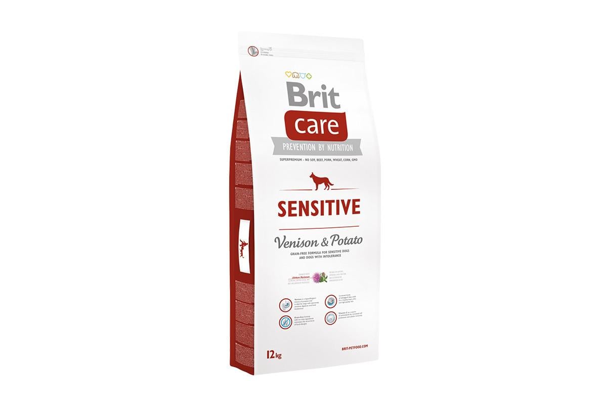 Корм Brit Care Sensitive Venison & Potato  гипоаллергенный для собак с олениной и картошкой 12 кг