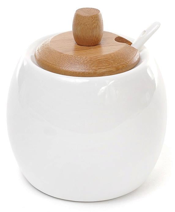 Сахарница Ceram Bamboo с ложкой и деревянной крышкой 9х12 см