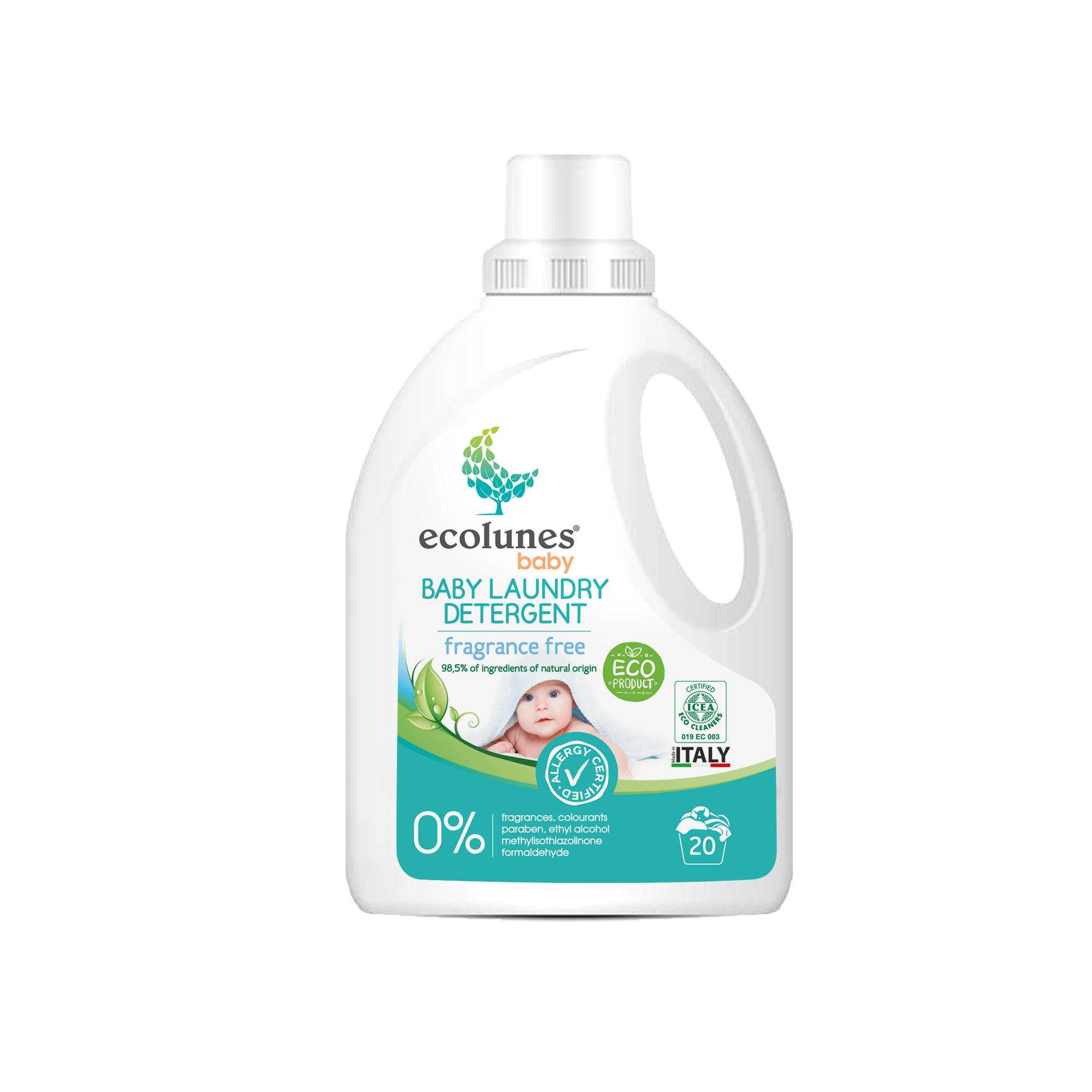 Гель рідкий Ecolunes гіпоалергенний для прання дитячого одягу без запаху 1000 мл