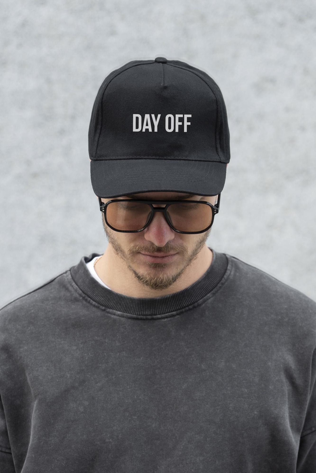 Бейсболка Without с принтом DayOff унисекс Black (8049745)