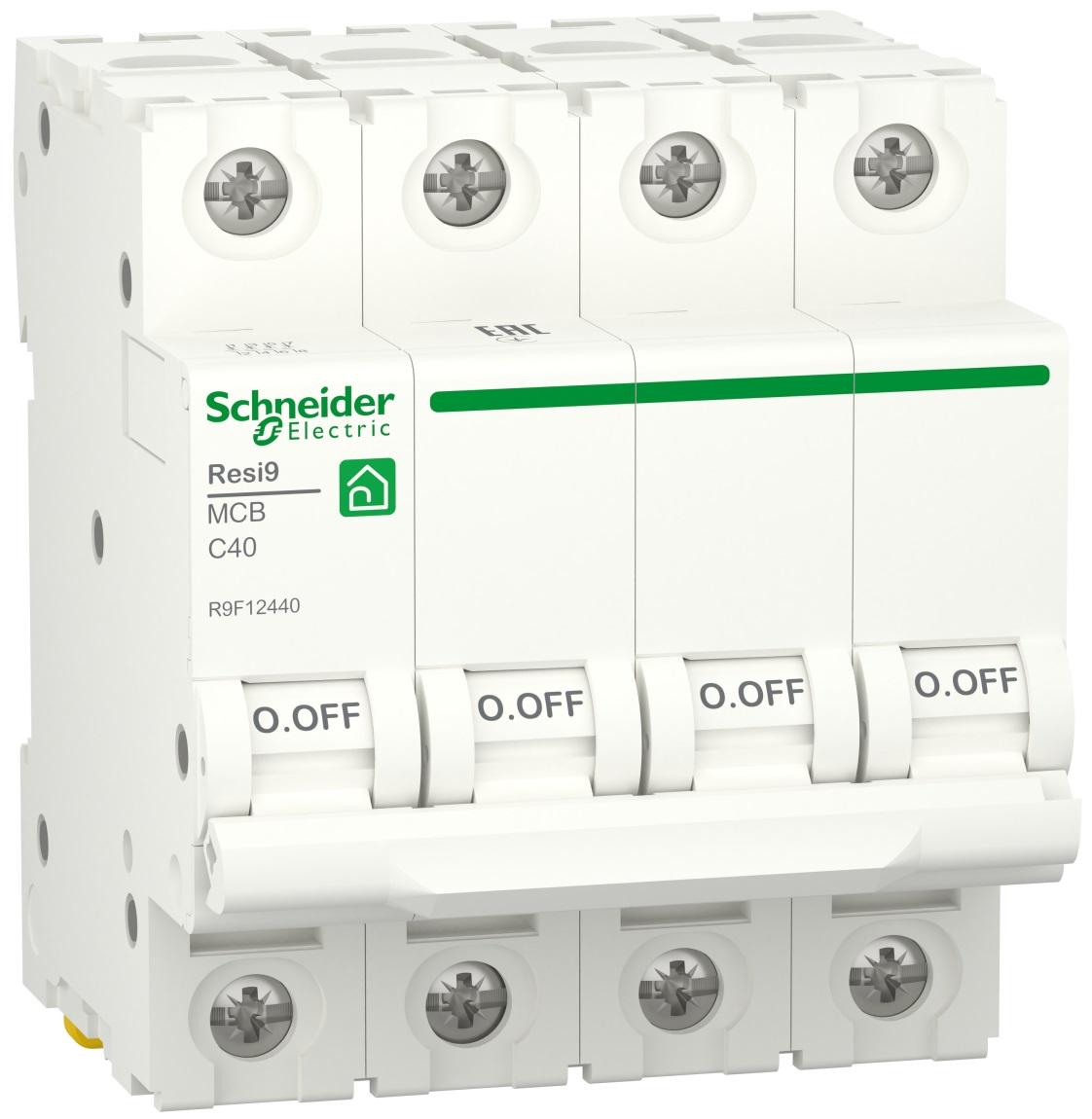 Автоматичний вимикач Schneider Electric Resi9 6kA 4P 40A C (R9F12440)