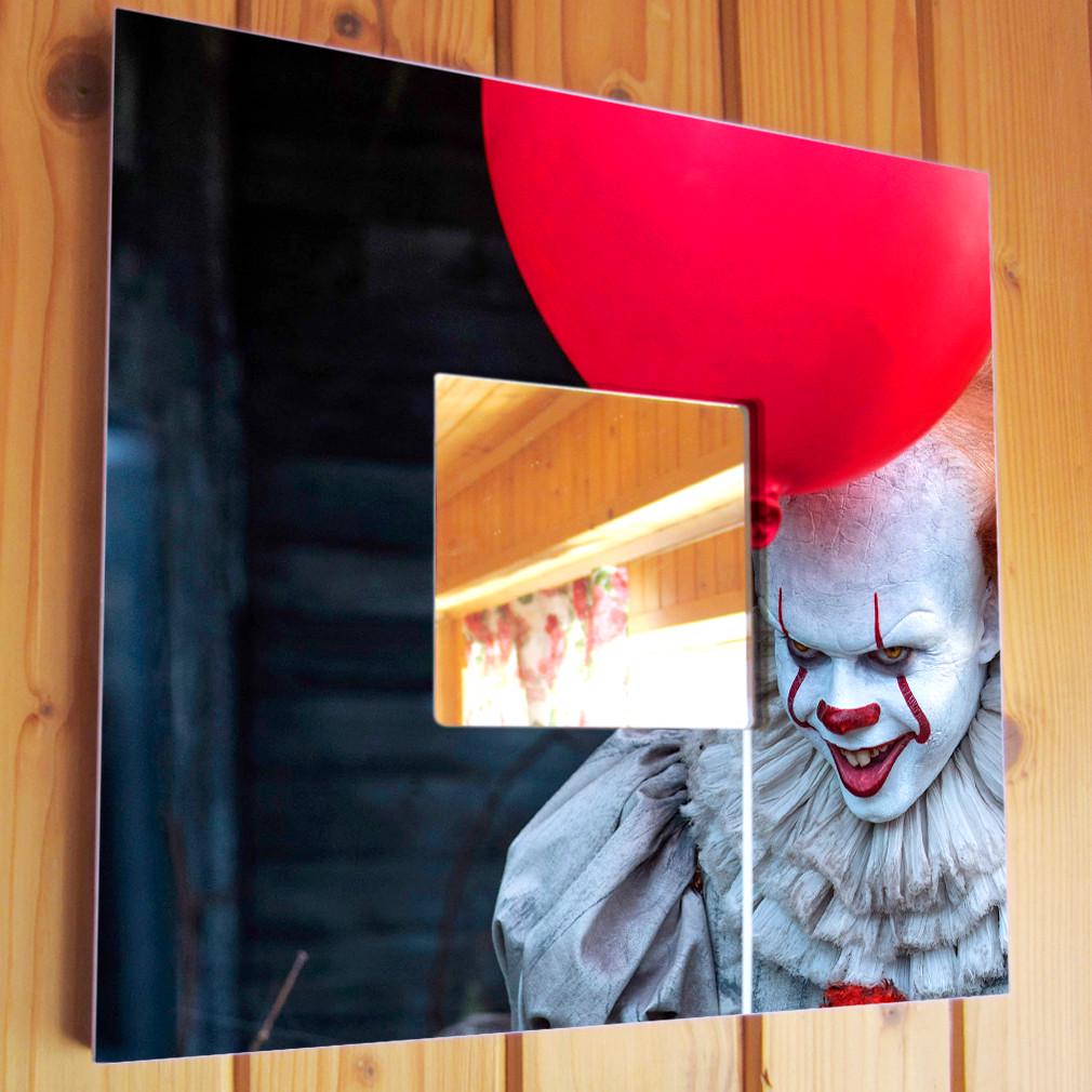 Зеркало декоративное Фильм "Оно" Страшный клоун 260х260 мм (M03861)