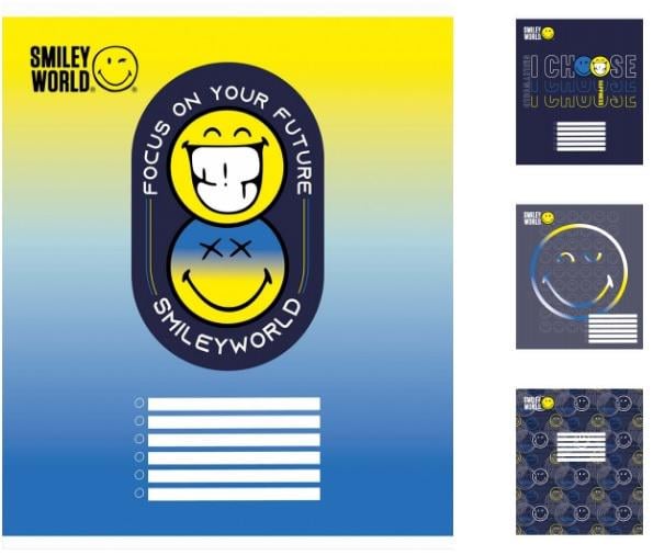 Зошити учнівські у лінійку YES Smiley world 24 арк. 20 шт. в уп. (MTT-163177)